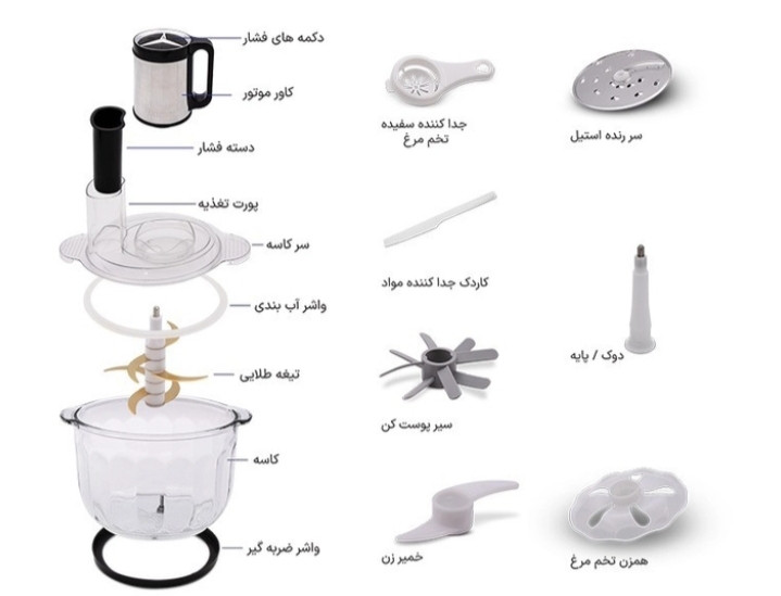 خردکن دانمور دوکاسه مدلDR-1007