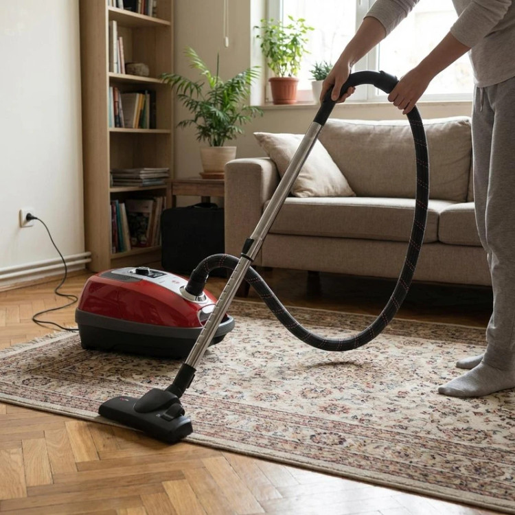 جاروبرقی پارس خزر مدل Turbo 2500WS با قدرت موتور 2500 وات، فناوری Quattro Power، فیلتر HEPA قابل شستشو، قابلیت Double Filtration، کابل برق 14 متر و نشانگر پر شدن کیسه آشغال